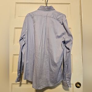 IZOD Men's Light Blue Button Down Dress Shirt Large